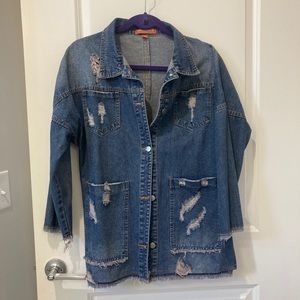 Thirty 6 point 5 Distressed Denim Jacket